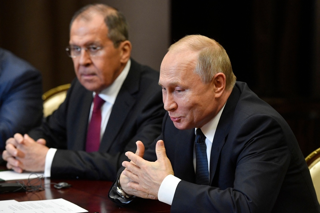 Міністр закордонних справ Росії Сергій Лавров і Володимир Путін
